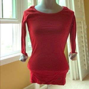 Red Burberry top